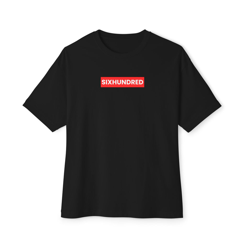 600 Red Box Tee Black Front Six Hundred Clothing