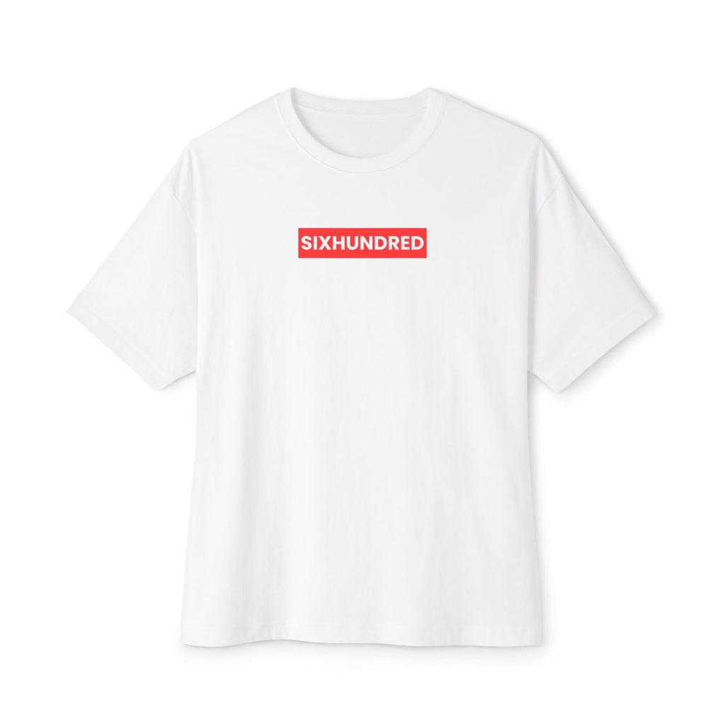 600 Red Box Tee White Front Six Hundred Clothing